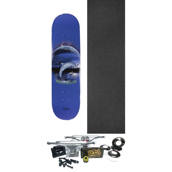 Sour Solution Skateboards Vincent Huhta Dolphin Skateboard Deck - 8.38" x 32.1" - Complete Skateboard Bundle